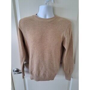 Bruce Cameron Knitwear 100% Virgin Acrylic Mens Sz S Beige Tan Pullover Sweater